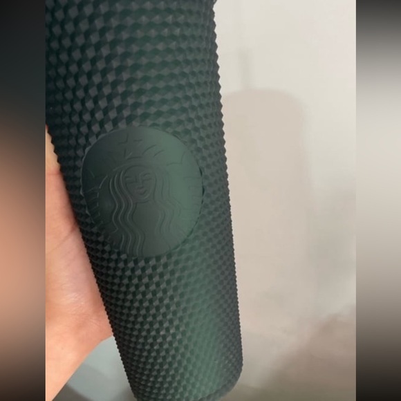 Starbucks Dark Green Matte soft-touch bling cold cup New - Picture 3 of 5
